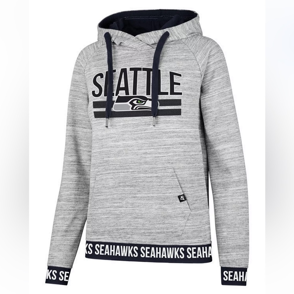 Seattle Seahawks 47 Brand Revolve Hooded Sweatshirt Heather Gray-Small